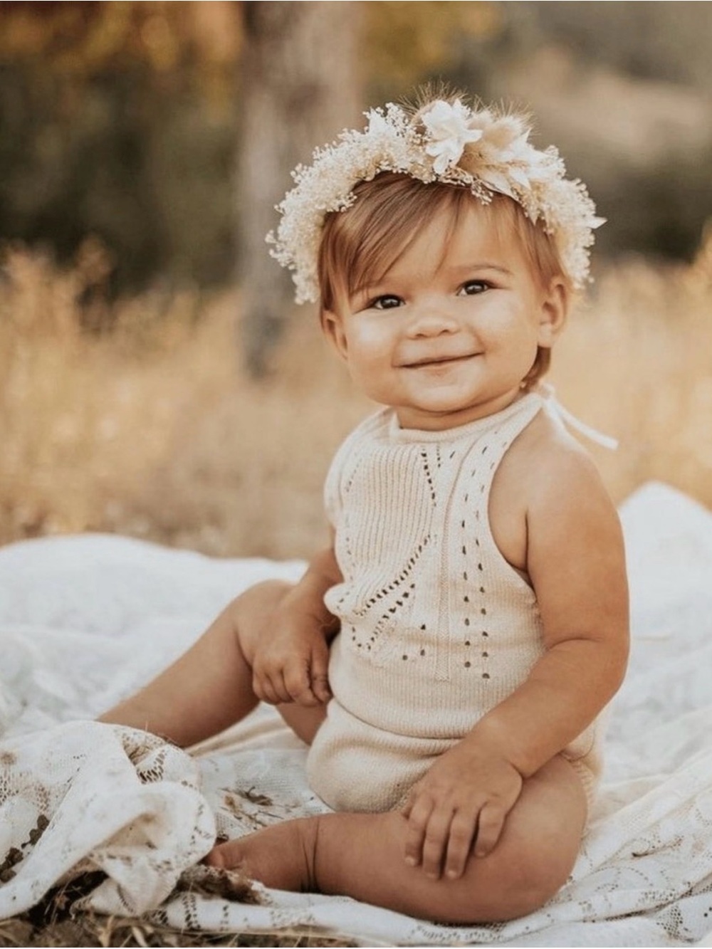 Baileys Blossoms Drake Crochet Halter Romper
